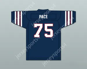 Özel Orlando Pace 75 Sandusky Lisesi Blue Streaks Lacivert Futbol Forması En İyi Dikişli S-6XL