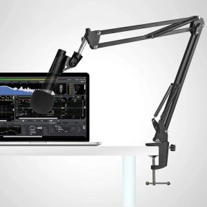 Stand SM57 MIC Stand med popfiltermikrofonbomarmstativ med skum vindrutan för SM57LC kardioid dynamisk mikrofon