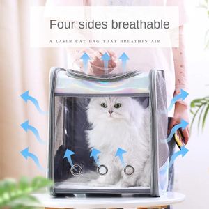 Cat Carriers Backpack Transporter Designer Pet Out Out Out Bag Bag Transparente Space Large Spring Summer Messenger Cage Puppy Take-Away