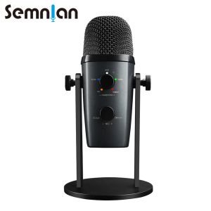 Microphones Semnlan Profession Audio USB Inspelning Microphone Bluetooth Condacitor Gamer Webcast Gamer YouTube Video Noise Refering Mic Mic