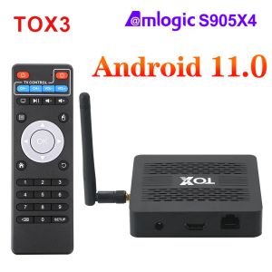 Box Tox3 Amlogic S905x4 Android 11.0 TV Box 2GB 4GB RAM 16GB 32GB ROM BT4.1 1000M LAN 4K SET Top Box против X96 MAX UGOOS X4 Pro Pro