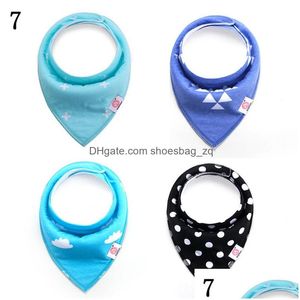 Bibs Burp Stones Baby 330 disegni Triangolo impermeabile con stampa da cartone animato da cartone animato ragazzi Bandana Bandana Saliva Droplese Deliple Kids Matern Dh6cd