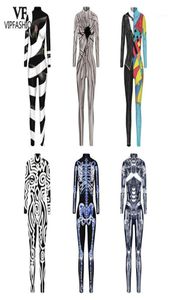 Akcesoria kostiumowe VIP Fashion Halloween for Women Cosplay Robot Printed Costumes Koskus Caksuit Carnival Bodysuit Rompers5051003