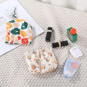 Storage Bags Fashion Mini Cosmetics Lipstick Bag Printed Portable Coin Purse Sundries Women Sanitary Napkin Oxford Cloth