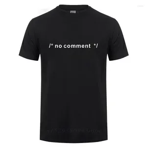 Herren T -Shirts Lustige Geek -Neuheit Witz Codierung HTML CSS -Entwickler Geschenk kein Kommentar Shirt für Männer männliche Sommer lässig Kurzarm Baumwolle T -Shirt