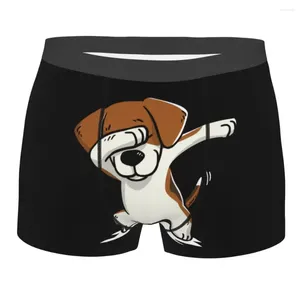 Külot beagle komik köpek adamları iç çamaşırı boksör şort külot mizah homme s-xxl için orta bel mizah