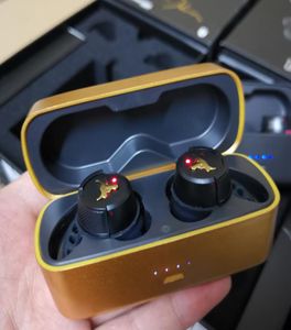 Toppkvalitet Golden Cow Wireless Headphone Rock Project True Wireless Flash 20 Earphones Earbuds Sport Gold Black7070477