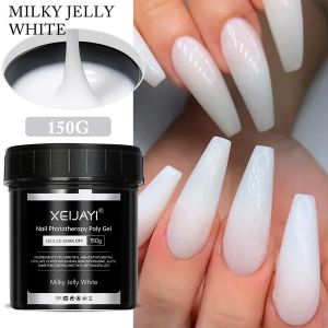 Gel 150g Extensão de unhas gel transparente geléia branca rosa rosa acrílico francês unhas uv uv gel semi -manicure permanente