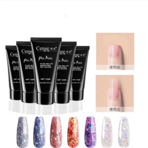 Gel 5 Pcs 30 Ml Fast Acryl Building Nail Extension Gel Glitter Crystal Multipurpose Design Diamond Rhinestone Glue