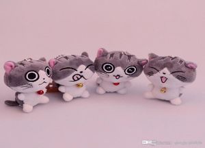 Cat Meow Collection Cheese cat Plush toys cartoon cat Stuffed Animals 8cm 10cm for children Christmas gift home dec key chain4131534