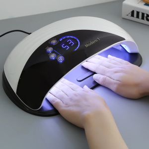 Klänningar 268W UV LED -manikyr Nagellampor Två händer Big Nail Dryer för att bota UV Gel Lack Nail Tools med Sensor LCD Display 4 Timers