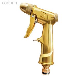 銃のおもちゃ高圧水銃の金属調整可能なノズルガーデニング給水洗浄ホースウォーターガンブラススプレーダイレクトセール240408