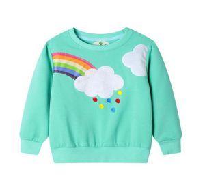 Hoodies baby flicka kläder regnbågsbarn tröjor för flickor tröjor hösten vinter barn långärmad tops8089677