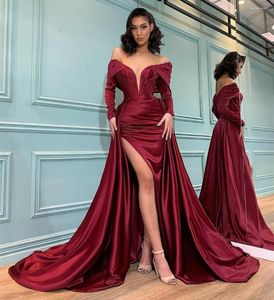 Sukienki imprezowe Seksowne syrena wieczorne kobiety formalne noc w dekolcie vestidos de gala z plisami eleganckie długie suknie balowe 2024