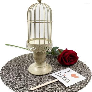 Titulares de vela 11,8 polegadas retro suportes de pássaro decorativo Candeleiro de metal vintage para a decoração da casa de festas de casamento