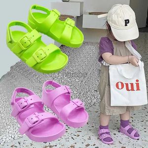 Sandali estivi per bambini in pantofola anti -slip leggeri Eva Toddler Sandals Childrens 2024 Nuove scarpe a punta di piedi per bambini 2448