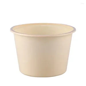 Copas descartáveis palhas de restaurante biodegradável Canteen Sopa de sopa de sopa de milho de milho contêiner de alimentos plásticos 1000 ml de copo