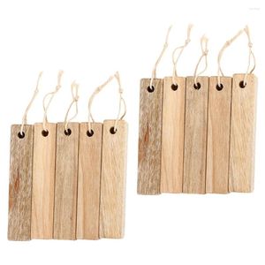 Storage Boxes 10 Pcs Wardrobe Sticks Drawer Blank Hanging Blocks Wood For Clothes