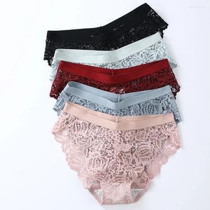 Mutandine femminili 3 pezzi sexy briefs morbidi traspiranti donne bianche bianche da donna mutande trasparenti mutande basse lingerie intimate xl