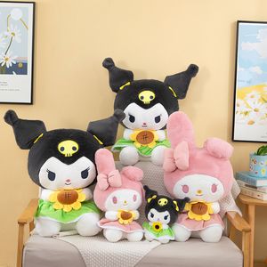 Doldurulmuş hayvanlar sevimli ayçiçeği kuromi 45cm peluş bebek perakende ve toptan satış