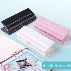 Uderz nowy luźne liść 6 -hole Puncher DIY A4 A5 A6 A7 B5 Binder Punch Regulowany dziurka Notebook Diary Binding Office