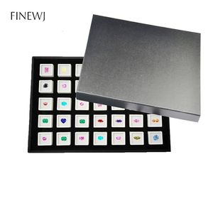 Wholesale Jewelry Gem Display Box Case Loose Diamond Storage Tool Coin Jar Show Tray Pot Gemstone Organizer Holder 240327