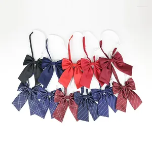 Bow Ties Simple Fashion Casual Academic Style Plaid Polyester Bowtie For Women Party Sailor Suit Jk Uniform Collar Flower