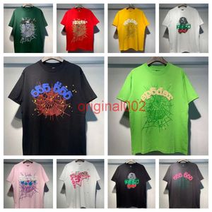 Sp5der T Shirt Erkek Kadın Tasarımcıları Tişörtler Siyah Pembe Beyaz Kırmızı Yeşil Üstler Adam Moda Günlük Gömlek Örümcek Şortlu Koyu Giysileri YH