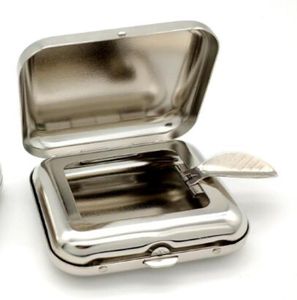 DHL Paslanmaz Çelik Kare Pocket Kül Kesintili Metal Kül Tepsi Cep Kül Kezleri ile Taşınabilir Kül Kesintisi Sigara Aksesuarları MW6822474