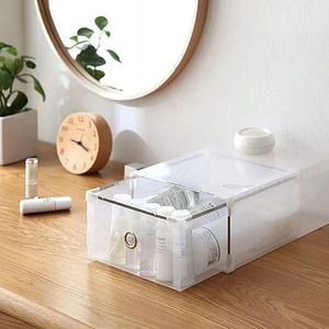 Caixa de armazenamento plástico dobrável Espalhar roupas roupas gavetas Clear Storage Organizador para casa Salvar acessórios espaciais para organizador de armazenamento transparente