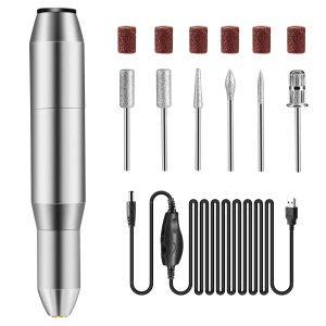 Exercícios 20000rpm Máquina de manicure elétrica Broca de unhas USB para acrílico Gel Polish Polish Professional Efile Milling Ferramentas de salão de unhas