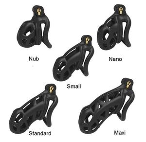 Sex Toy Massager male Chastity Cage Belt with 4 Penis Cockring Sleeve Lock Bondage Fetish Toy for Men272r4415337