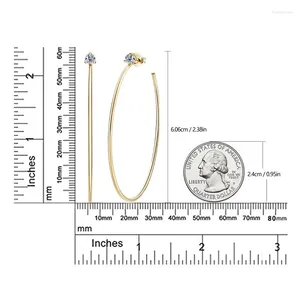 Kolczyki stadnorskie Zfsilver moda 925 Srebrny moissanite klasyczny Wykwintny Wyjmowany kółko urok akcesoria dla biżuterii prezent emo-150