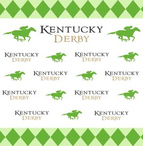 Kentucky Derby Horse Racing Vinyl -Pographie Hintergründe Schritt und wiederholt grüne weiße PO -Standpunkte für Churchill Downs Pa8457954