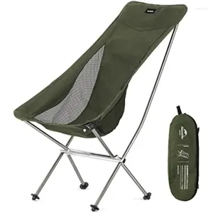 Móveis de acampamento NatureHike Hike High Back Back Dobring Cadeira de acampamento portátil compacto pesado 300 libras para adultos caminhando ao ar livre