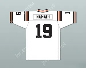 Niestandardowy numer nazwiska Męso młodzież/dzieci Joe Namath 19 Beaver Falls High School Tigers Football Jersey Top Sched S-6xl