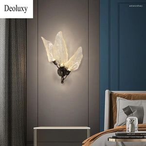 Lâmpada de parede Deoluxy Luxo moderno acrílico para sala de estar decoração de corredor interno Decoração de casa Solence Luzes de cabeceira LED