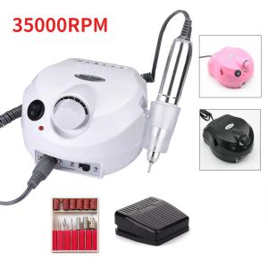 Vapen Nya 35000/20000 RPM Electric Nail Borr Hine Mill Cutter Set för manikyr Nagel Tips Manikyr Electric Nail Pedicure File