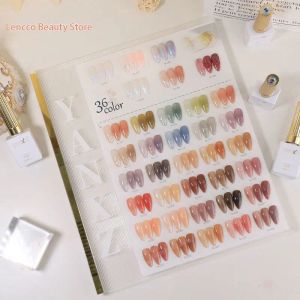 Gel Lencco Translucent 36 Farben Gel Nagellack Set Lack Lack Gelee Klar gelNnagelkunst Edelstein Leduv Sirup Gel Polish Kit Kit