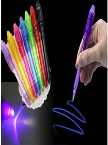 Big Head Luminous Light Pen Magic Purple 2 In 1 UV Black Light Combo Drawing Invisible Ink Pen Learning Education Toys for Child2887270