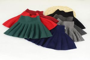 Pleated Knit Skirts for girls Highwaist Solid wool Skirt Girls clothing Sweet Preppy style Cheap quality clothing 2018 Fall Winte8718533