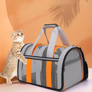 Kattbärare Portable Carrier Bag Pet Car Travel Crates Fordon Folding Soft Bed Collapsible Kennel House For Medium Puppy Dog Accessorie