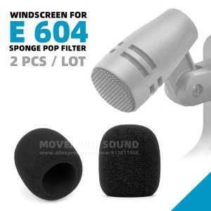 Aksesuarlar Enstrüman Mikrofon ön cam sünger köpük mikrofon kapak Sennheiser için E604 E604 POP Filtre Koruma Ekranı ön Cam Kalkanı