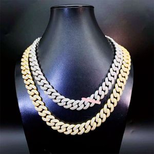 سعر الجملة S925 Sterling Silver Gold Nip Hop Jewelry Necklace Iced Out Out Cuban Link Chains Men Diamond Chain