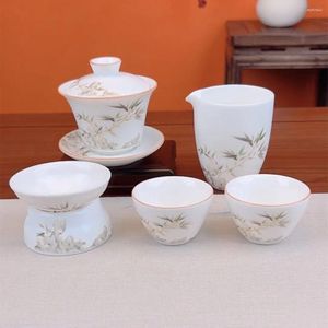 Set di stoviglie in ceramica e ceramica tazza di tè piatto set di piastre per infusore teapot tee bicchieri teware teware custodie per matita per carri