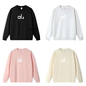 lululemmon hoodie AL Women Yoga Outfit Perfectly Oversized Sweatshirts Sweater Loose Long Sleeve Crop Top Fiess Workout Crew Neck Blouse Gym