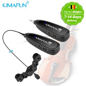 Microfones Kimafun Violino Microfone 2.4g Mini Sistema de Microfone de Instrumentor Musical de Instrumento Musical Sem fio para Violino