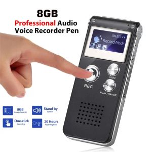 Рекордер Digital Voice Recorder 8 ГБ голос активированный регистратор мини -рекордер для встреч Интервью с портативной лентой диктафон с USB