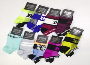 with Tags Pink Black Socks Adult Cotton Short Ankle Socks Sports Basketball Soccer Teenagers Cheerleader New Sytle Girls Women Soc1319291