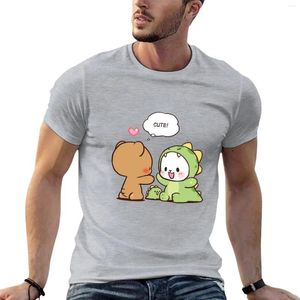 Herrstankstoppar Milkmochabear -par (söt!)? T-shirt kawaii kläder tomt t skjortor svettar män